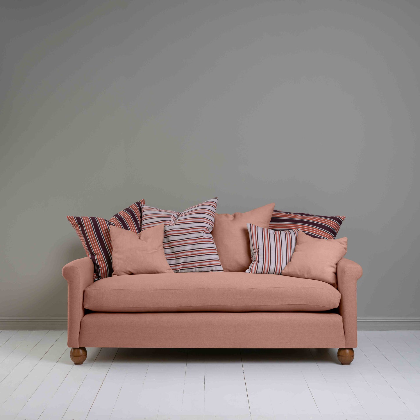 Idler 3 Seater Sofa in Laidback Linen Roseberry - Nicola Harding