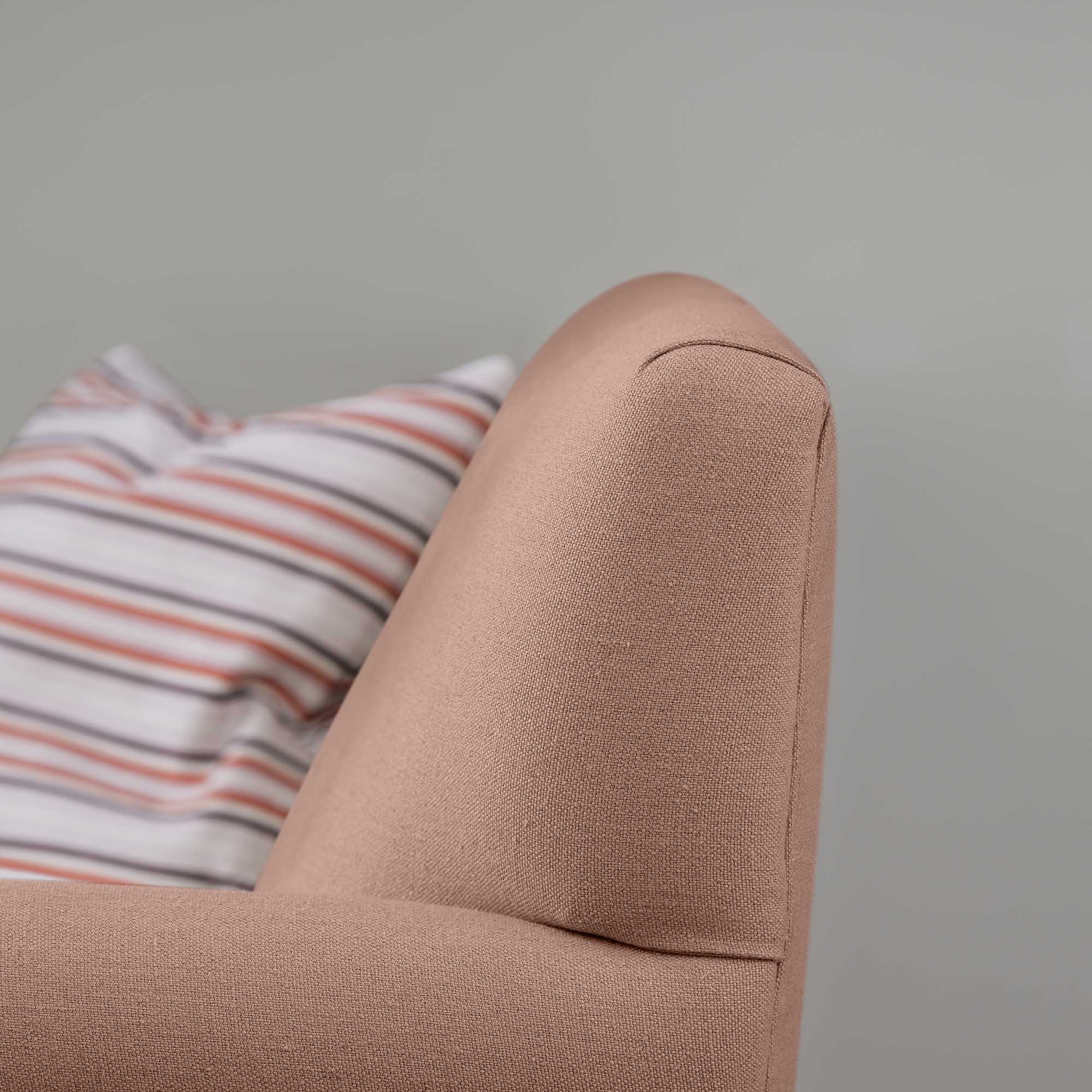  Elegant Backrest Design of the Idler 4 seater sofa in Laidback Linen Roseberry - Nicola Harding & Co. 