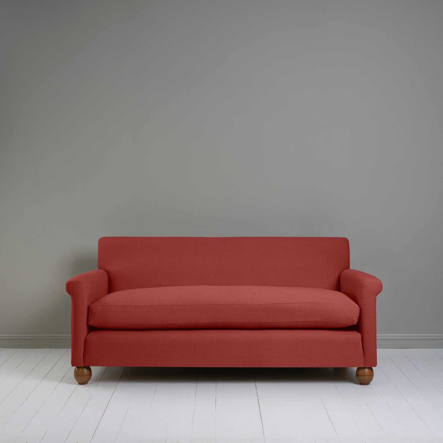 Idler 3 Seater Sofa in Laidback Linen Rouge - Nicola Harding