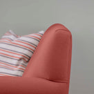  Elegant Backrest Design of the Idler 4 seater sofa in Laidback Linen Rouge - Nicola Harding & Co. 