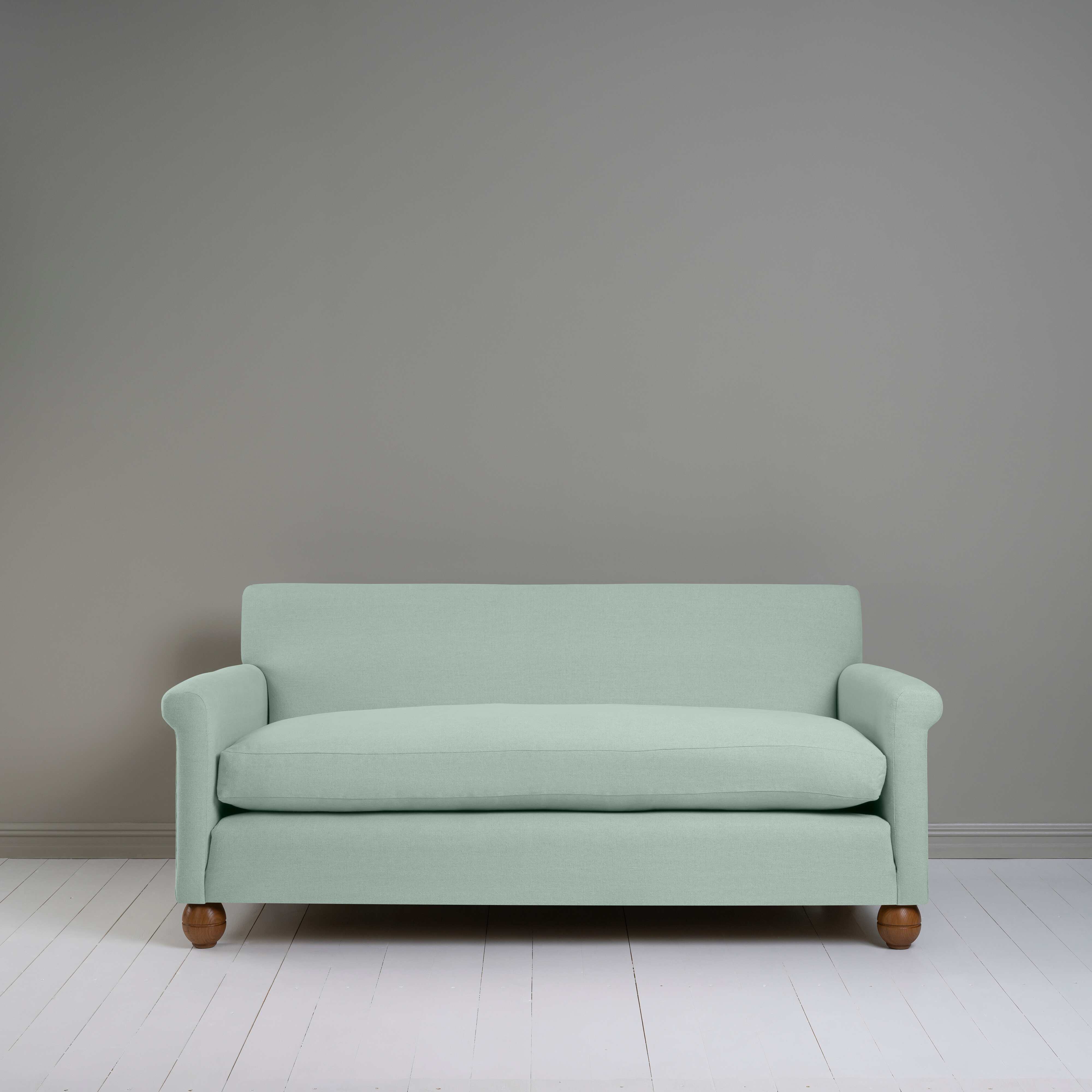  Front View of 3 Seater Sofa in Sky Blue Color - NiX 