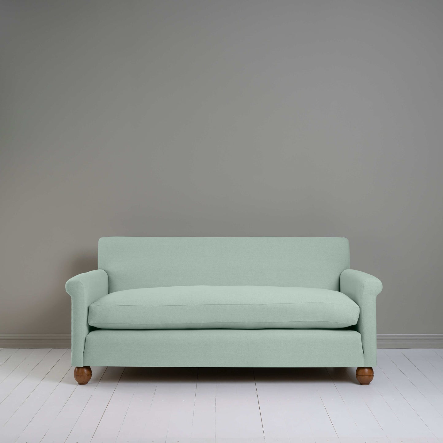 Front View of 3 Seater Sofa in Sky Blue Color - NiX