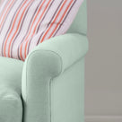  Arm Design Closeup of 3 Seater Sofa in Sky Blue Color - By NiX 