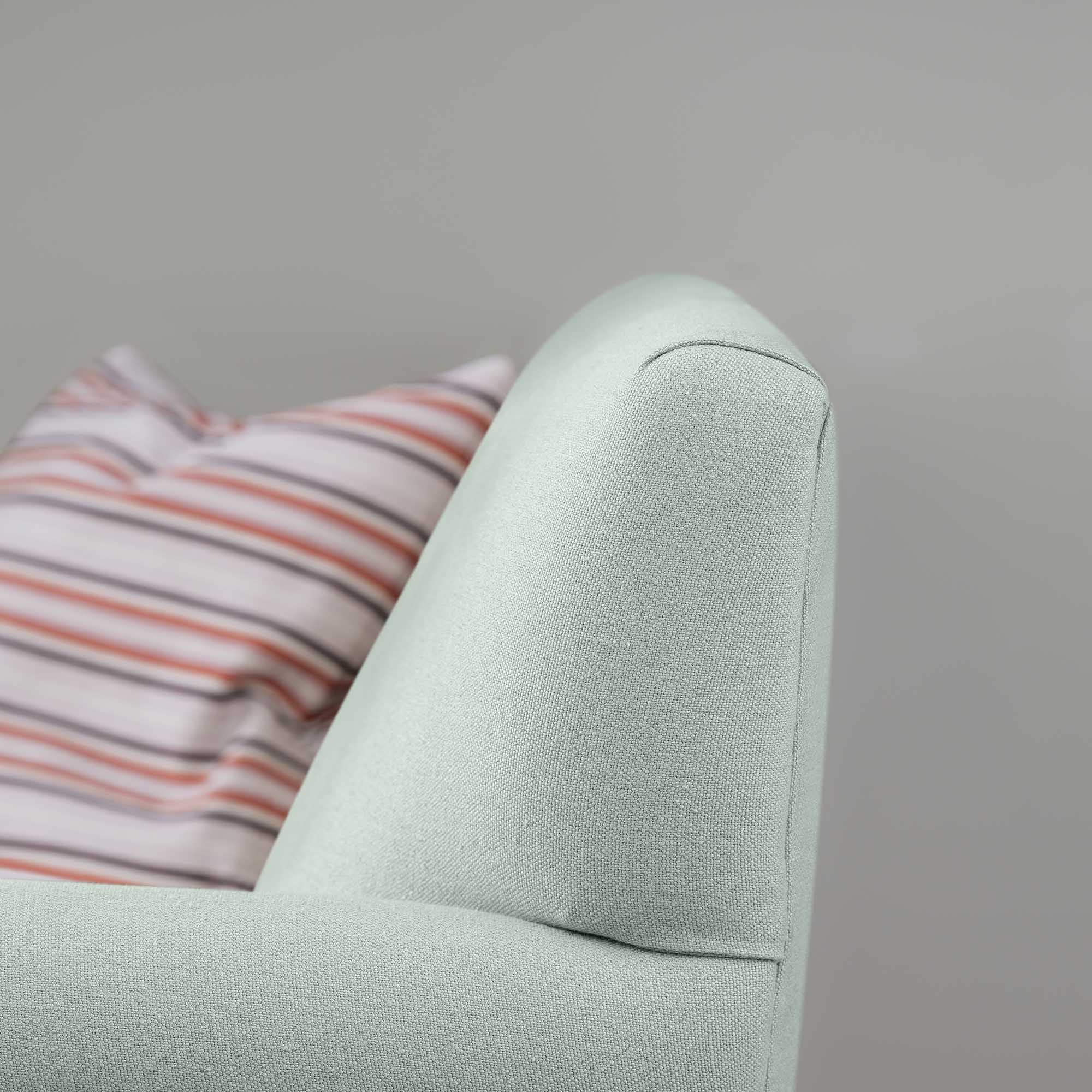  Elegant Backrest Design of the Idler 4-Seater Sofa in Laidback Linen Sky - Nicola Harding & Co. 