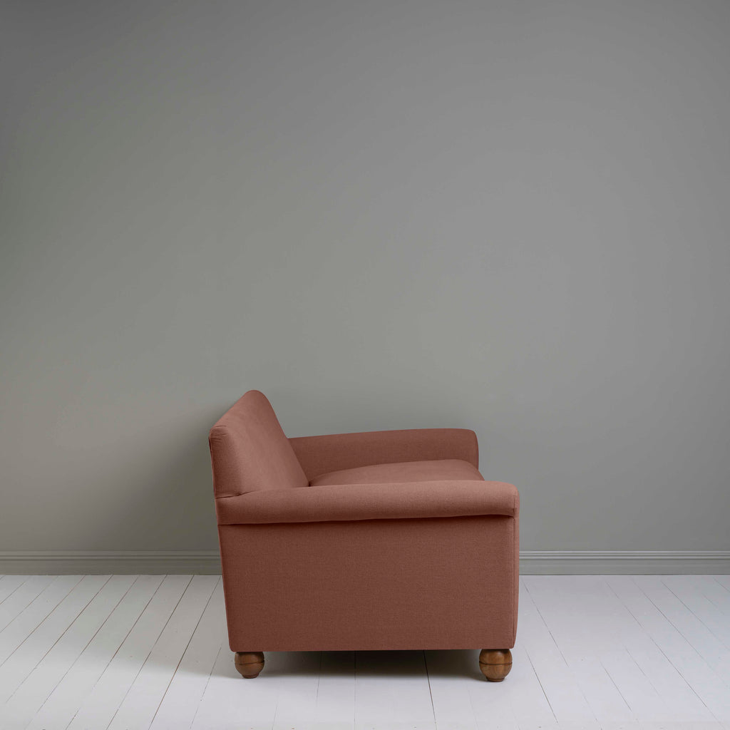  Side View of Idler 4 seater sofa in Laidback Linen Sweet Briar - Nicola Harding 