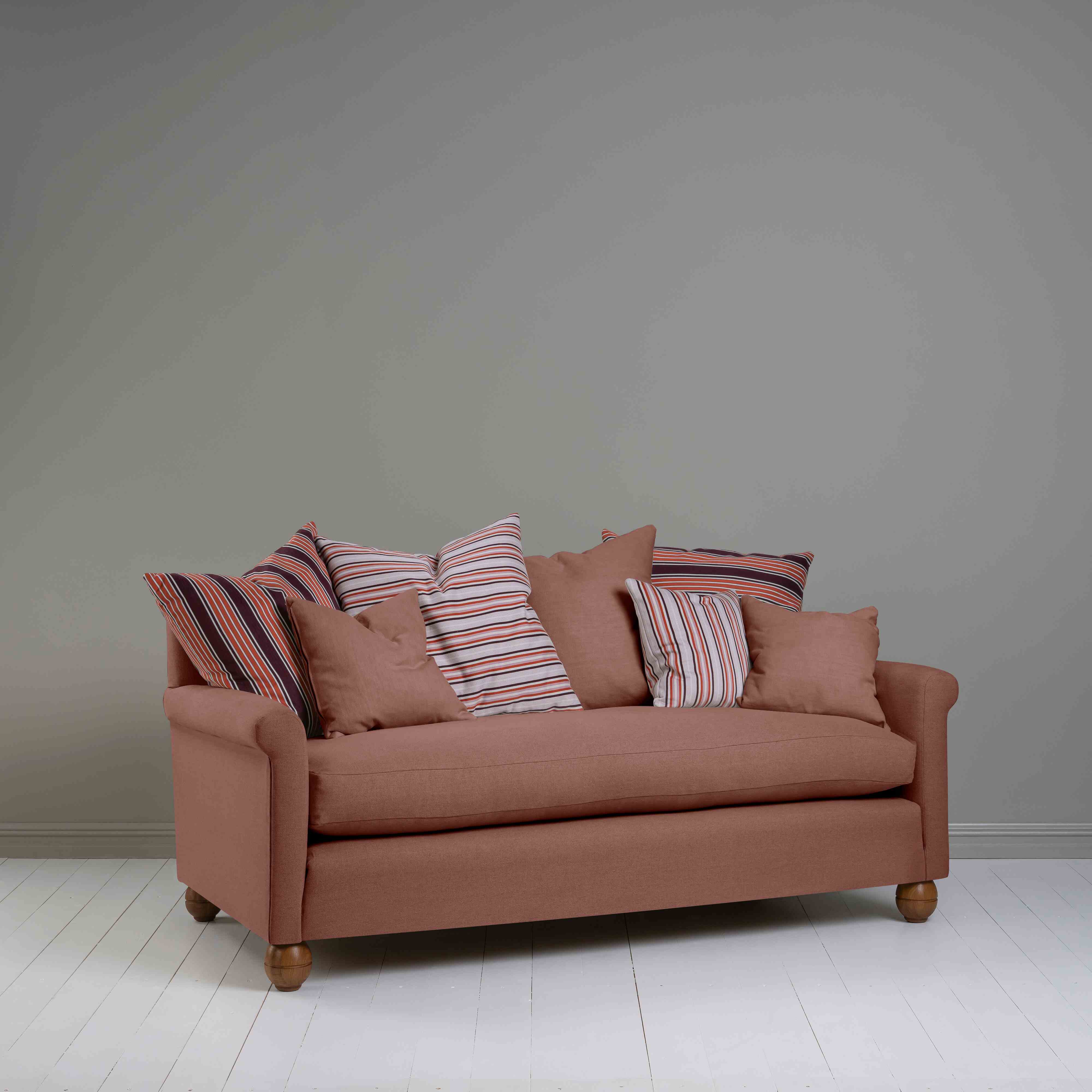  Idler 3 Seater Sofa in Laidback Linen Sweet Briar - Nicola Harding 