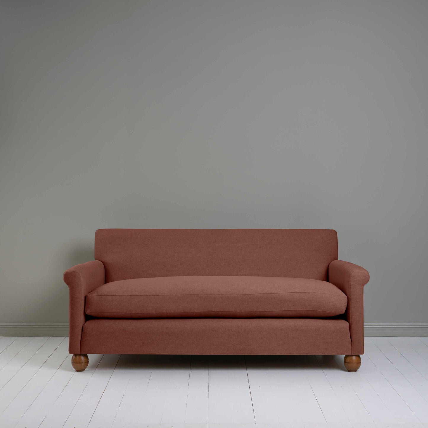 Front View of 3 Seater Sofa in (Pink)Sweet Briar - By NiX