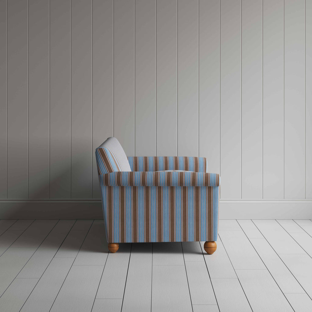  Idler 3 Seater Sofa in Regatta Cotton, Blue 