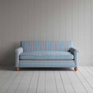  Idler 3 Seater Sofa in Slow Lane Cotton Linen, Blue - Nicola Harding 