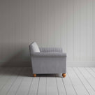  Idler 3 Seater Sofa in Ticking Cotton, Blue Brown - Nicola Harding 