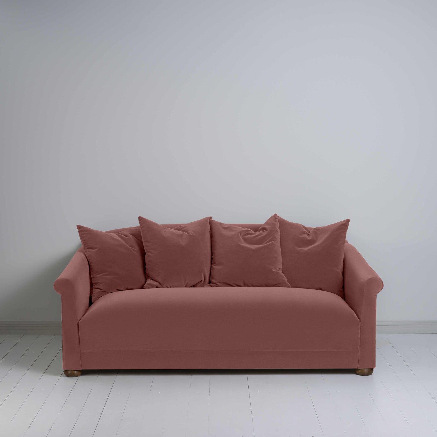 More the Merrier 3 Seater Sofa in Intelligent Velvet Damson - Nicola Harding