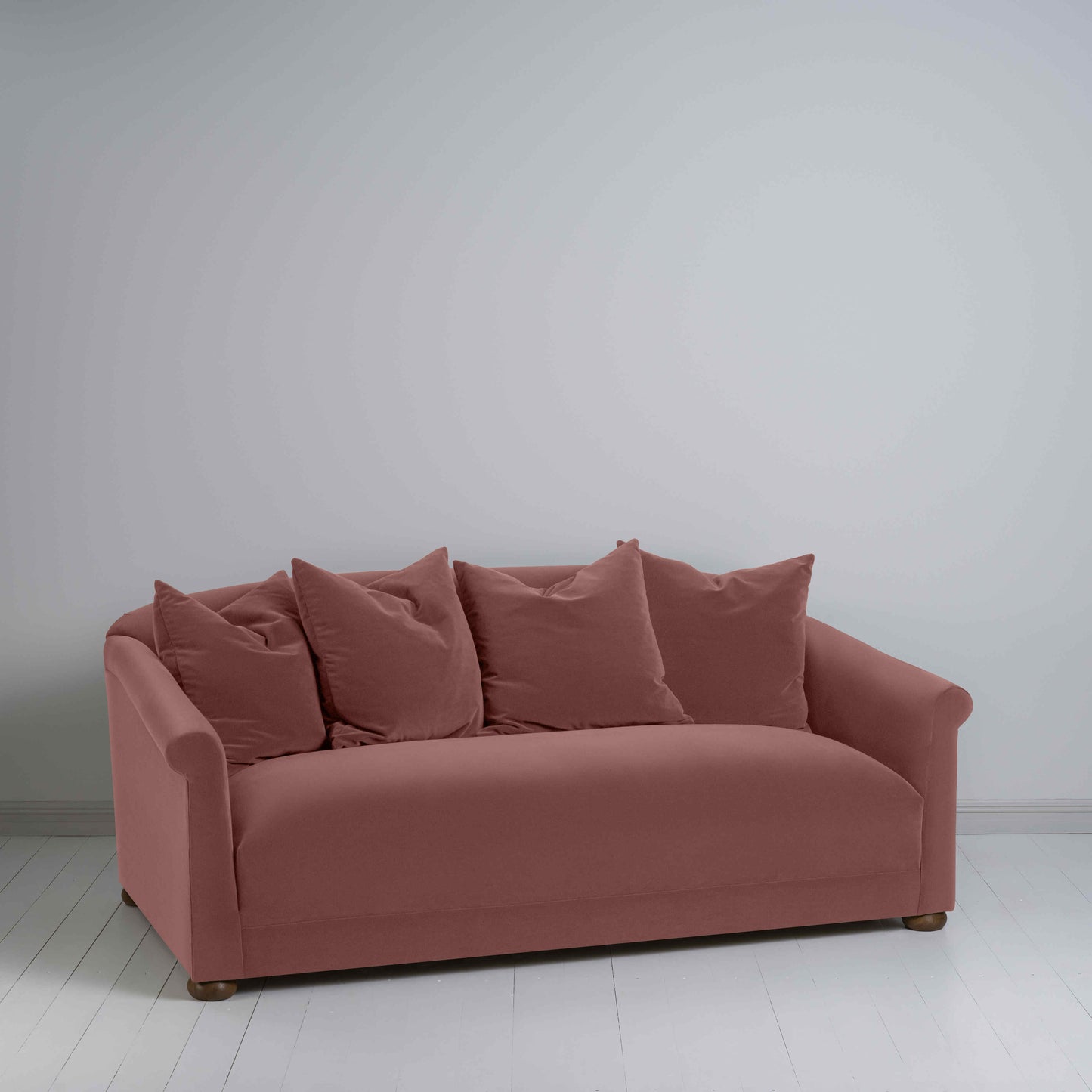 More the Merrier 3 Seater Sofa in Intelligent Velvet Damson - Nicola Harding