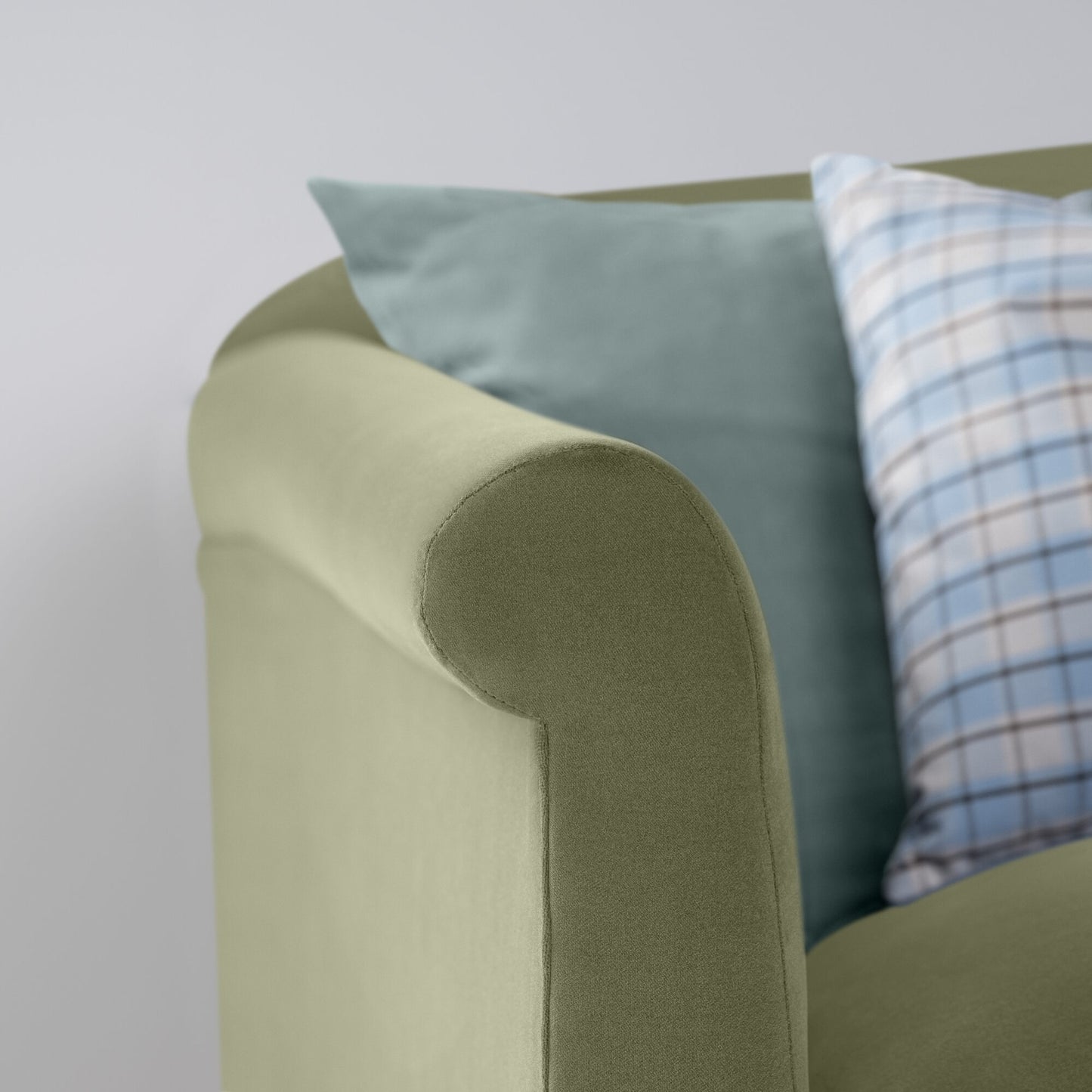 More the Merrier 3 Seater Sofa in Intelligent Velvet Green Tea - Nicola Harding