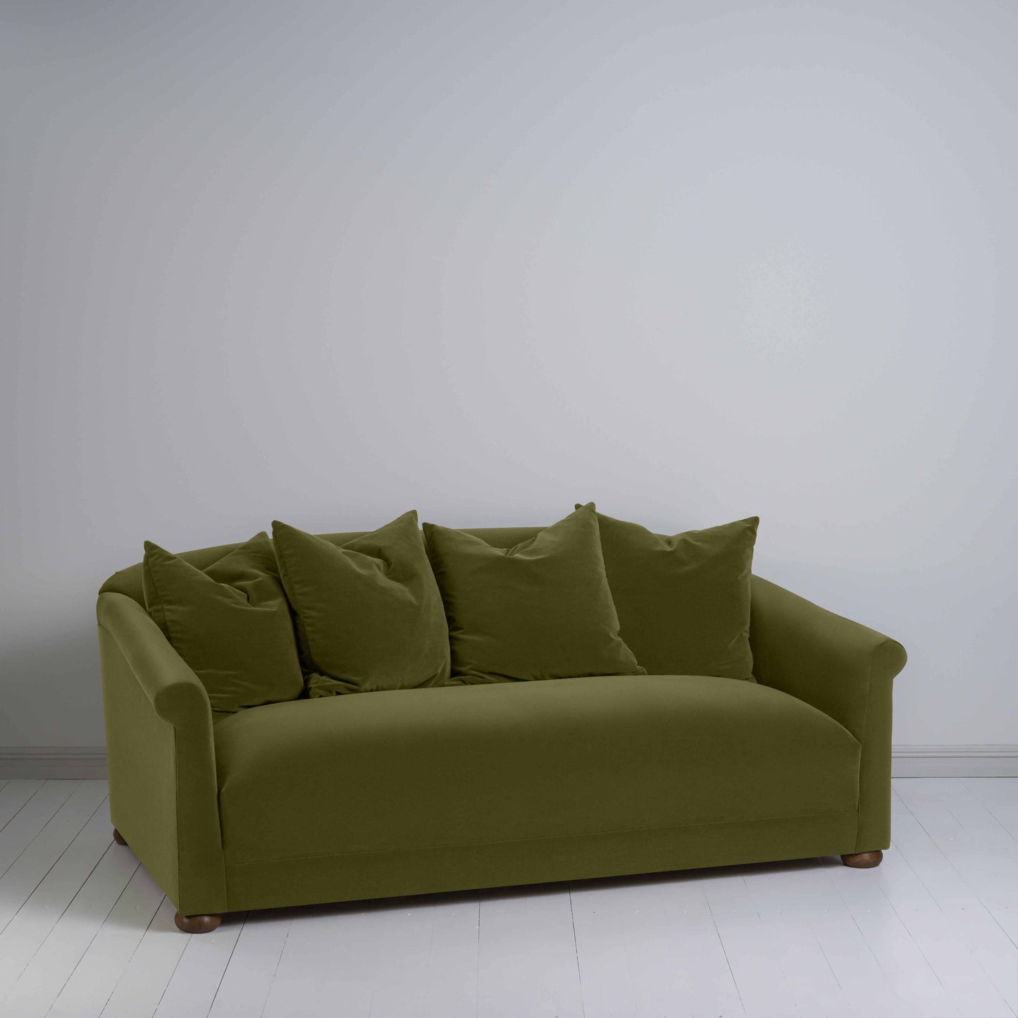 More the Merrier 3 Seater Sofa in Intelligent Velvet Lawn - Nicola Harding