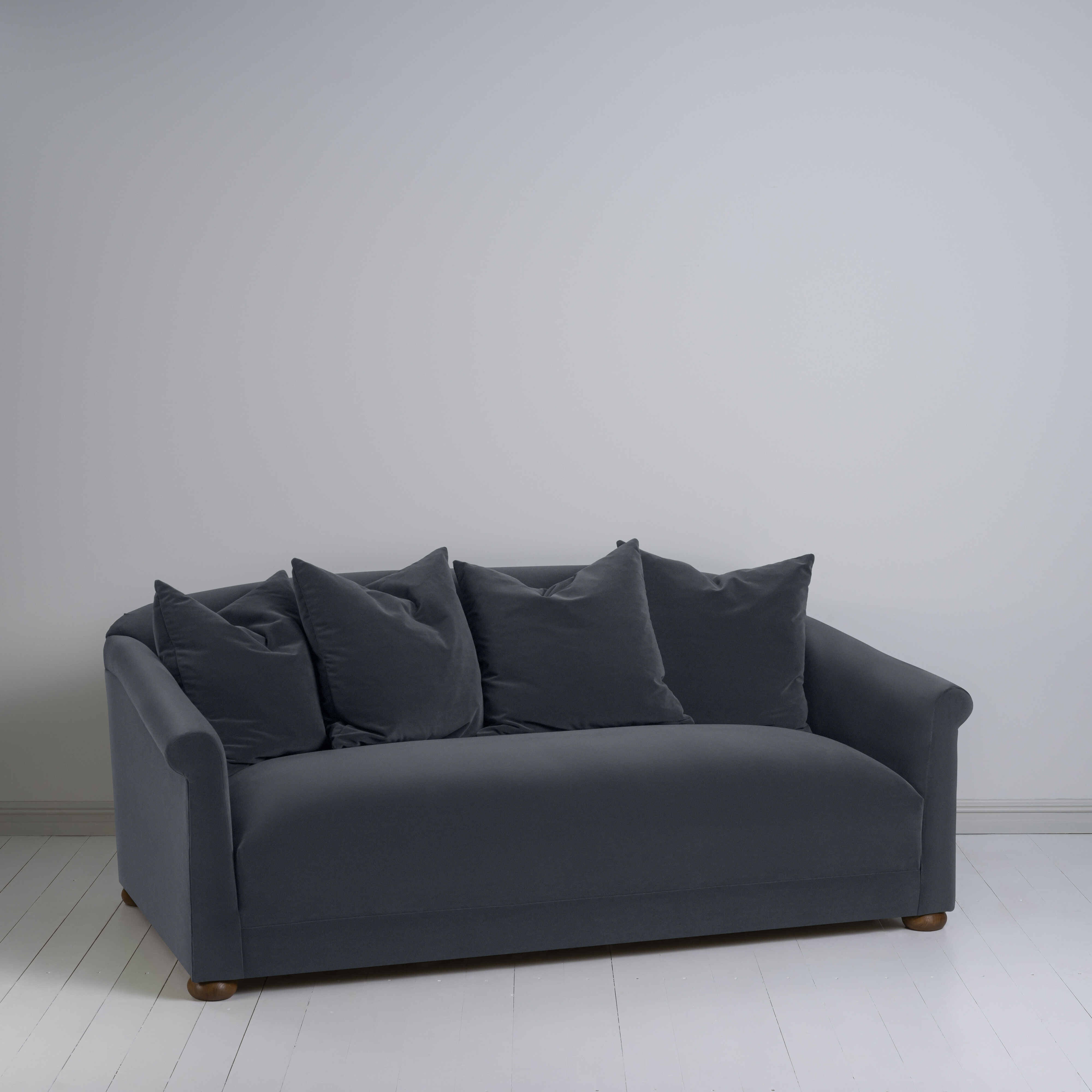  More the Merrier 3 Seater Sofa in Intelligent Velvet Mercury - Nicola Harding 