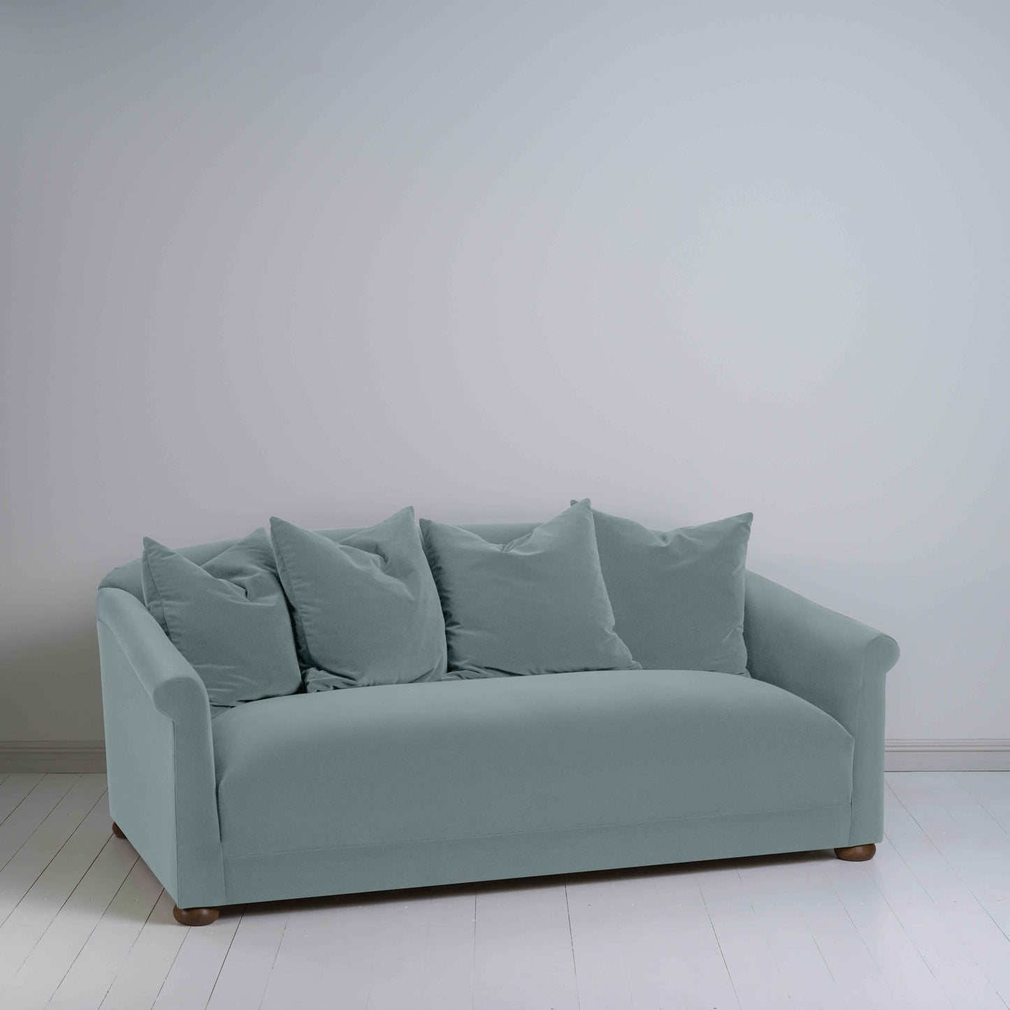 More the Merrier 3 Seater Sofa in Intelligent Velvet Mineral - Nicola Harding