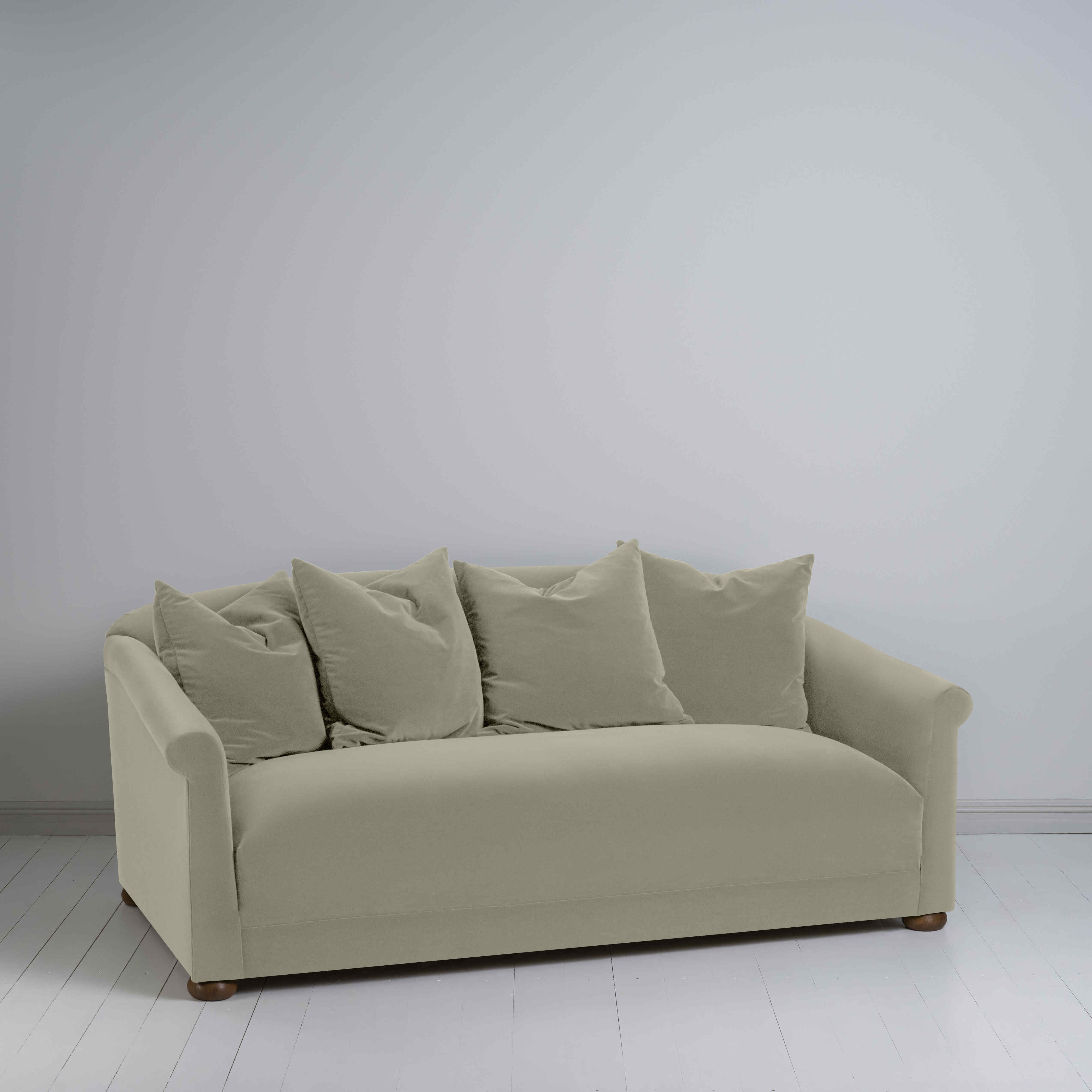  More the Merrier 3 Seater Sofa in Intelligent Velvet Moonstone - Nicola Harding 