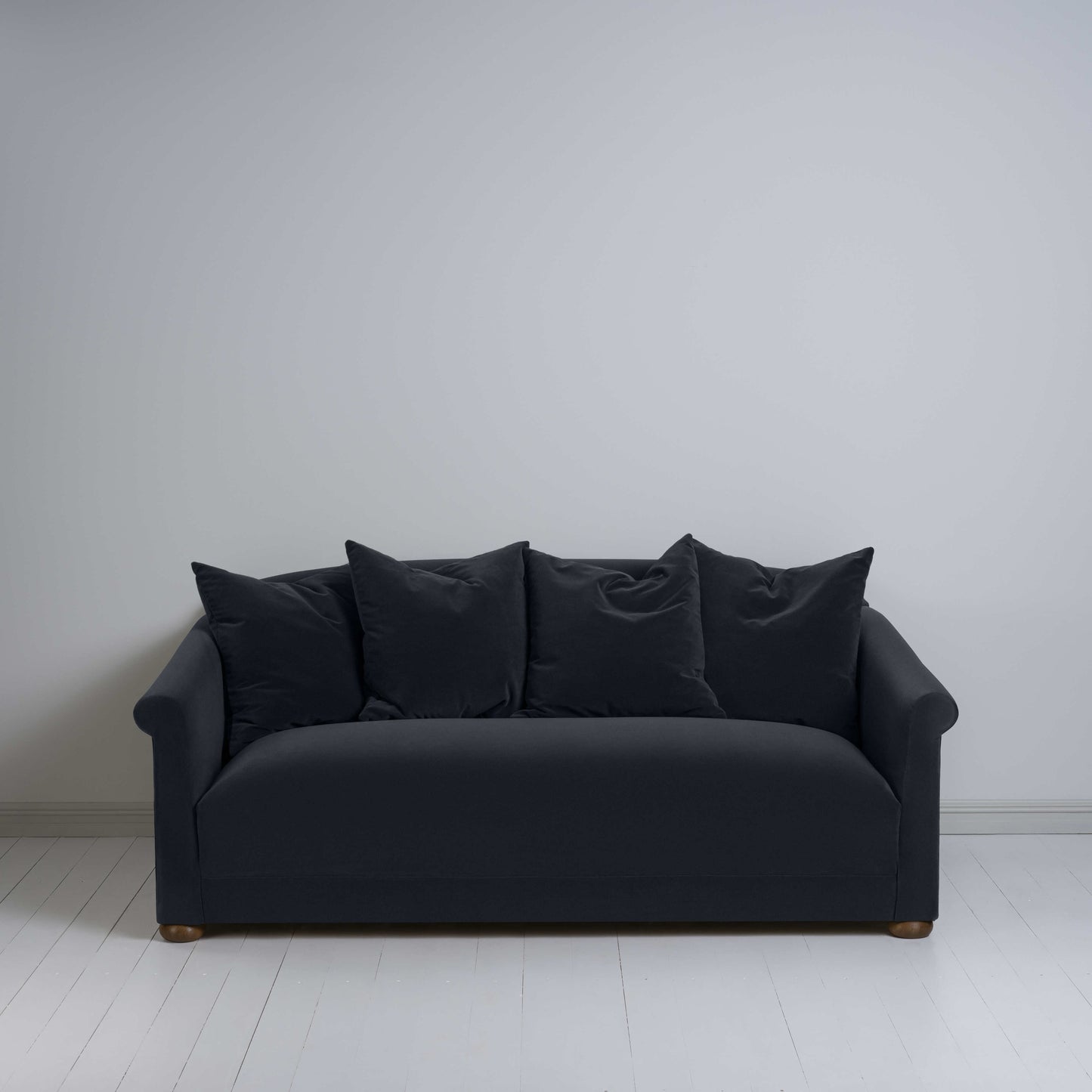 More the Merrier 3 Seater Sofa in Intelligent Velvet Onyx - Nicola Harding