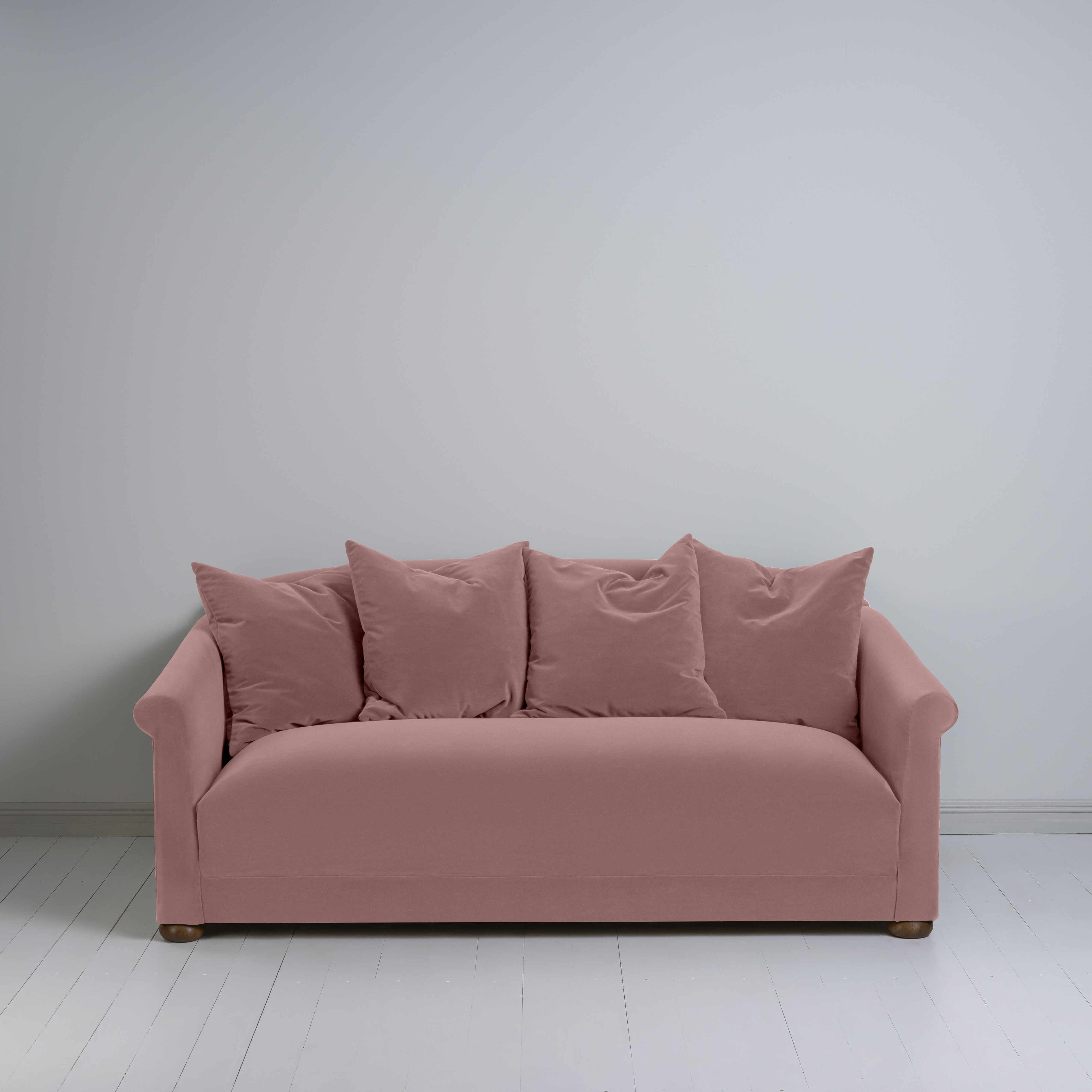  More the Merrier 3 Seater Sofa in Intelligent Velvet Rose - Nicola Harding 