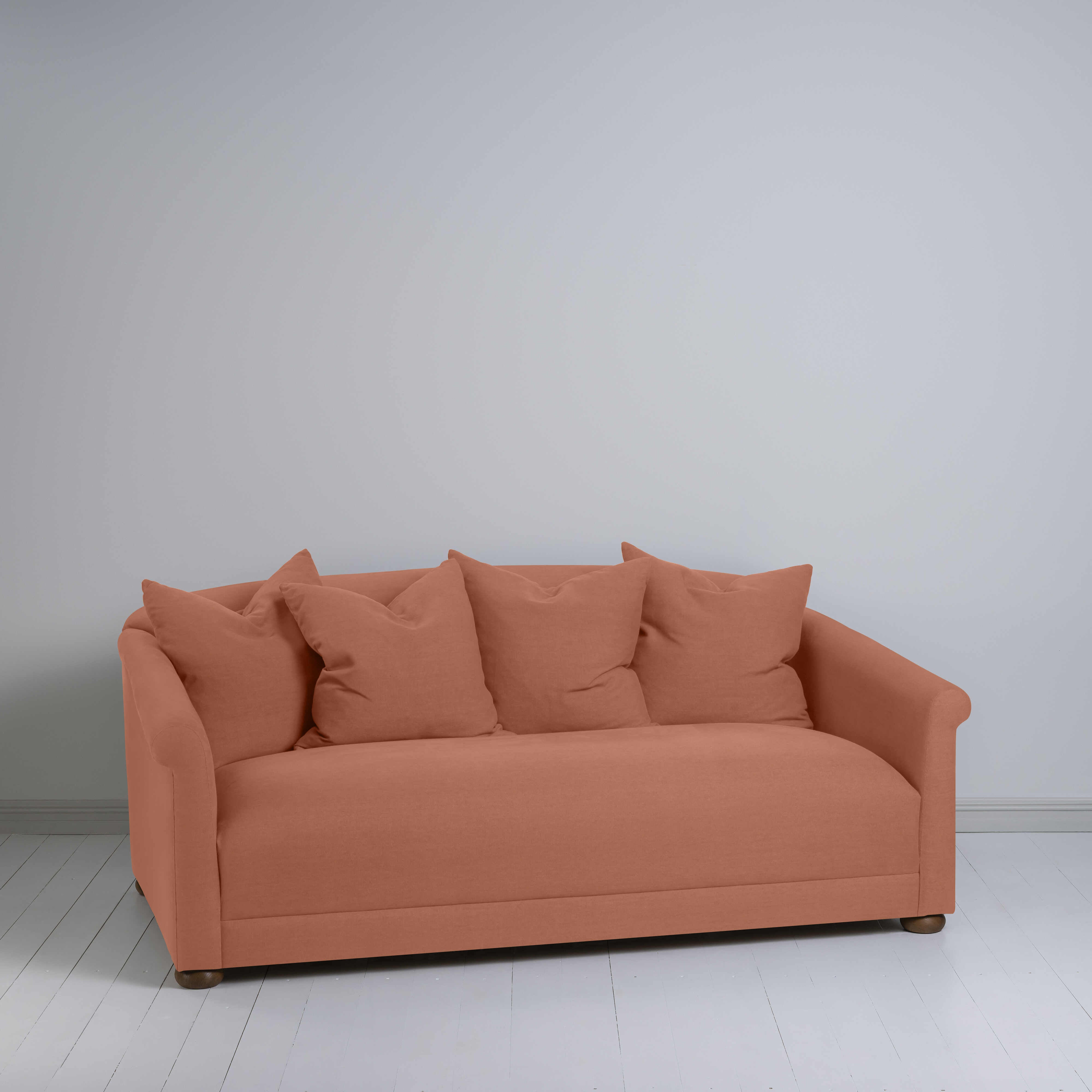  More the Merrier 3 Seater Sofa in Laidback Linen Cayenne - Nicola Harding 