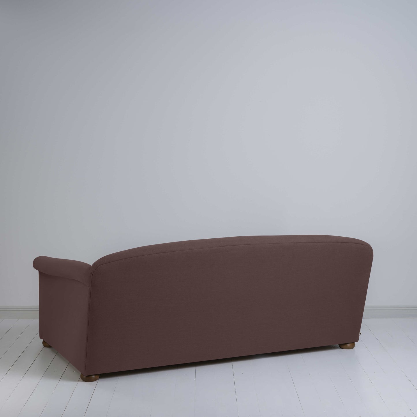 More the Merrier 3 Seater Sofa in Laidback Linen Damson - Nicola Harding