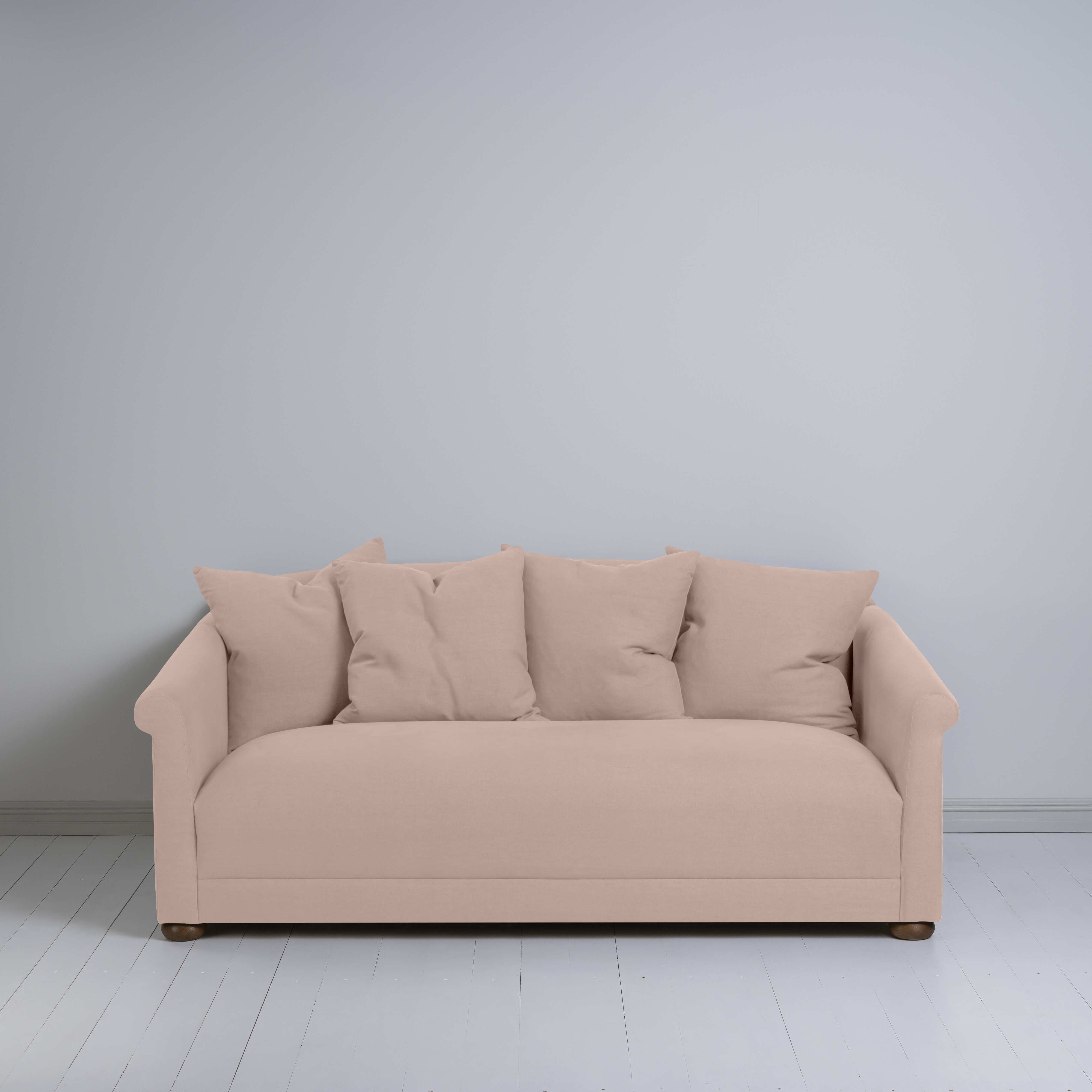  More the Merrier 3 Seater Sofa in Laidback Linen Dusky Pink - Nicola Harding 