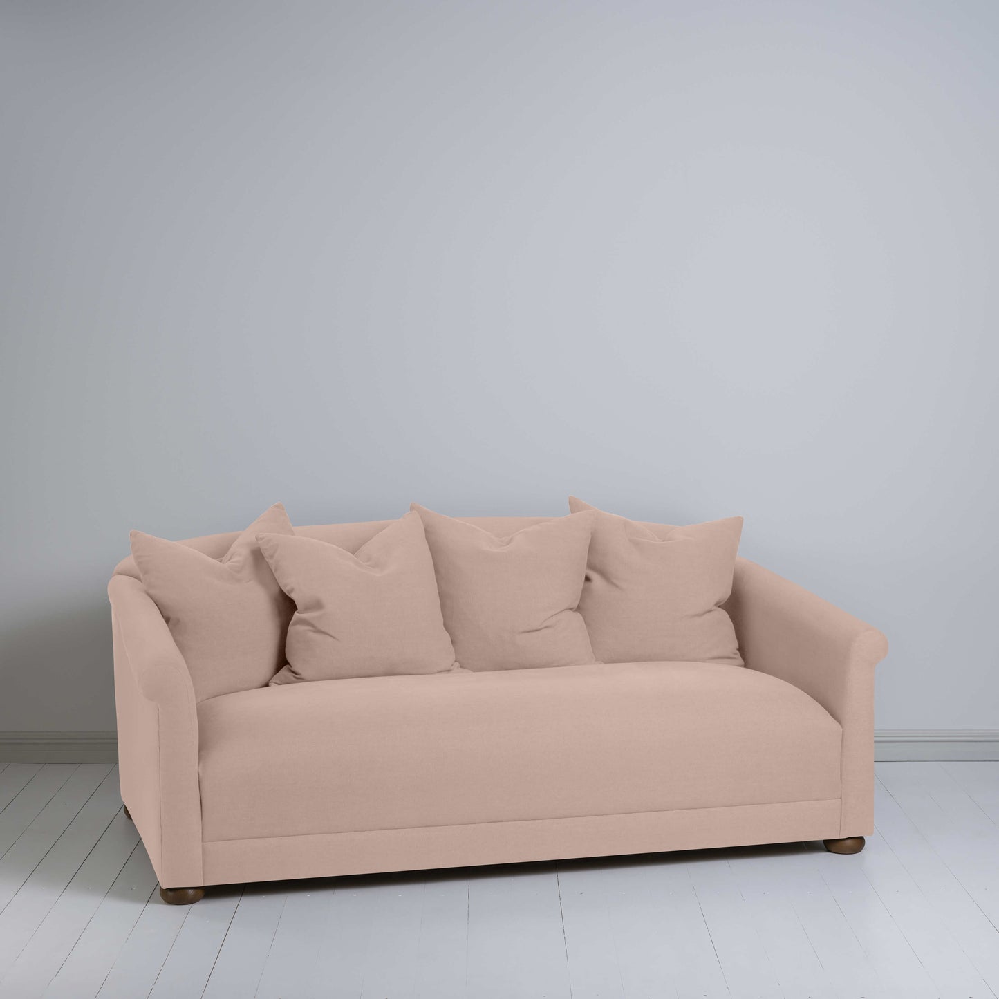 More the Merrier 3 Seater Sofa in Laidback Linen Dusky Pink - Nicola Harding