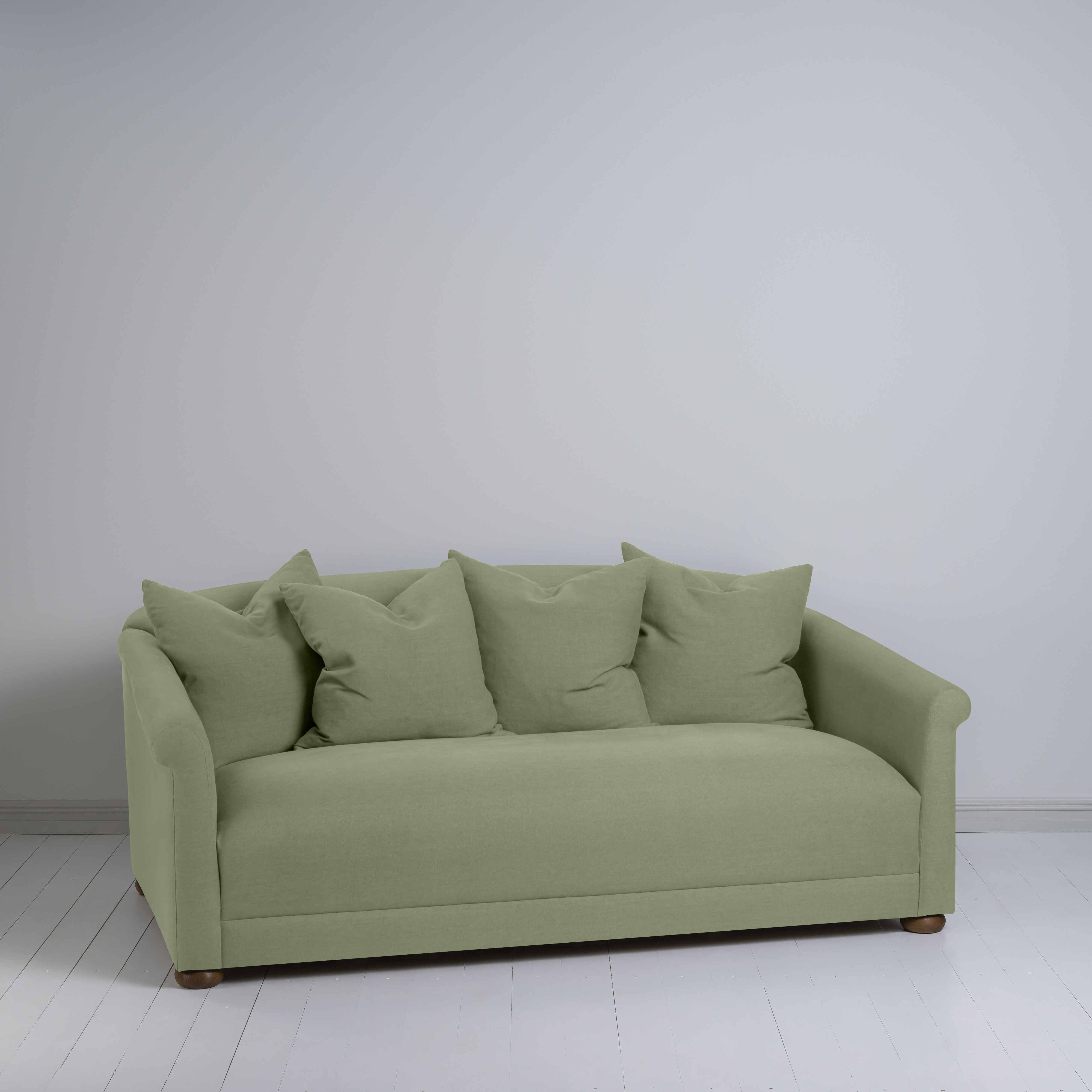  More the Merrier 3 Seater Sofa in Laidback Linen Moss - Nicola Harding 