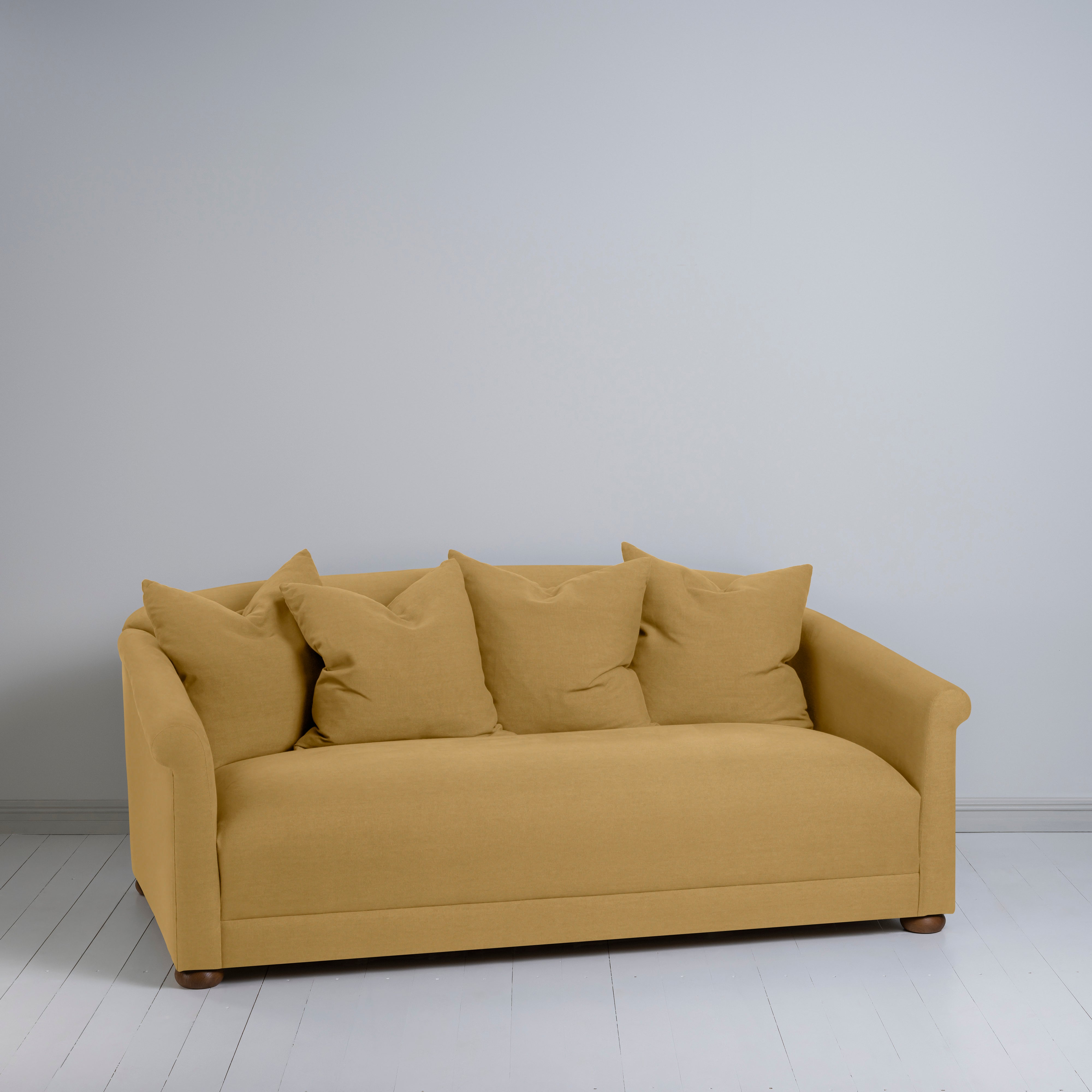  More the Merrier 3 Seater Sofa in Laidback Linen Ochre - Nicola Harding 