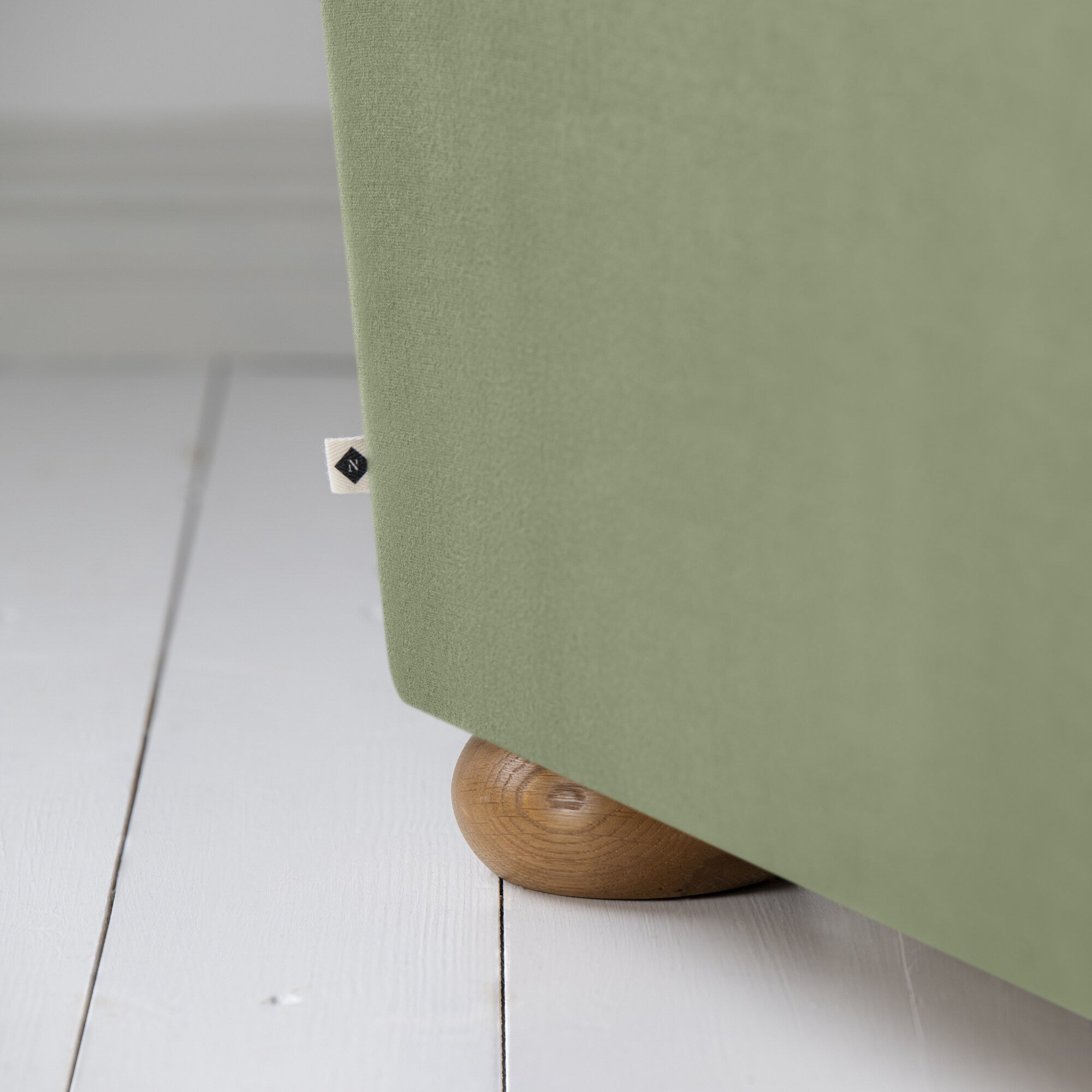  More the Merrier 3 Seater Sofa in Laidback Linen Moss - Nicola Harding 