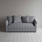  More the Merrier 3 Seater Sofa in Regatta Cotton, Blue Front View - Nicola Harding 