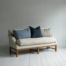  Front Row 3 Seater Upholstered Bench in Laidback Linen Dove With 3 NiX Cushions - By Nicola Harding & Co. 