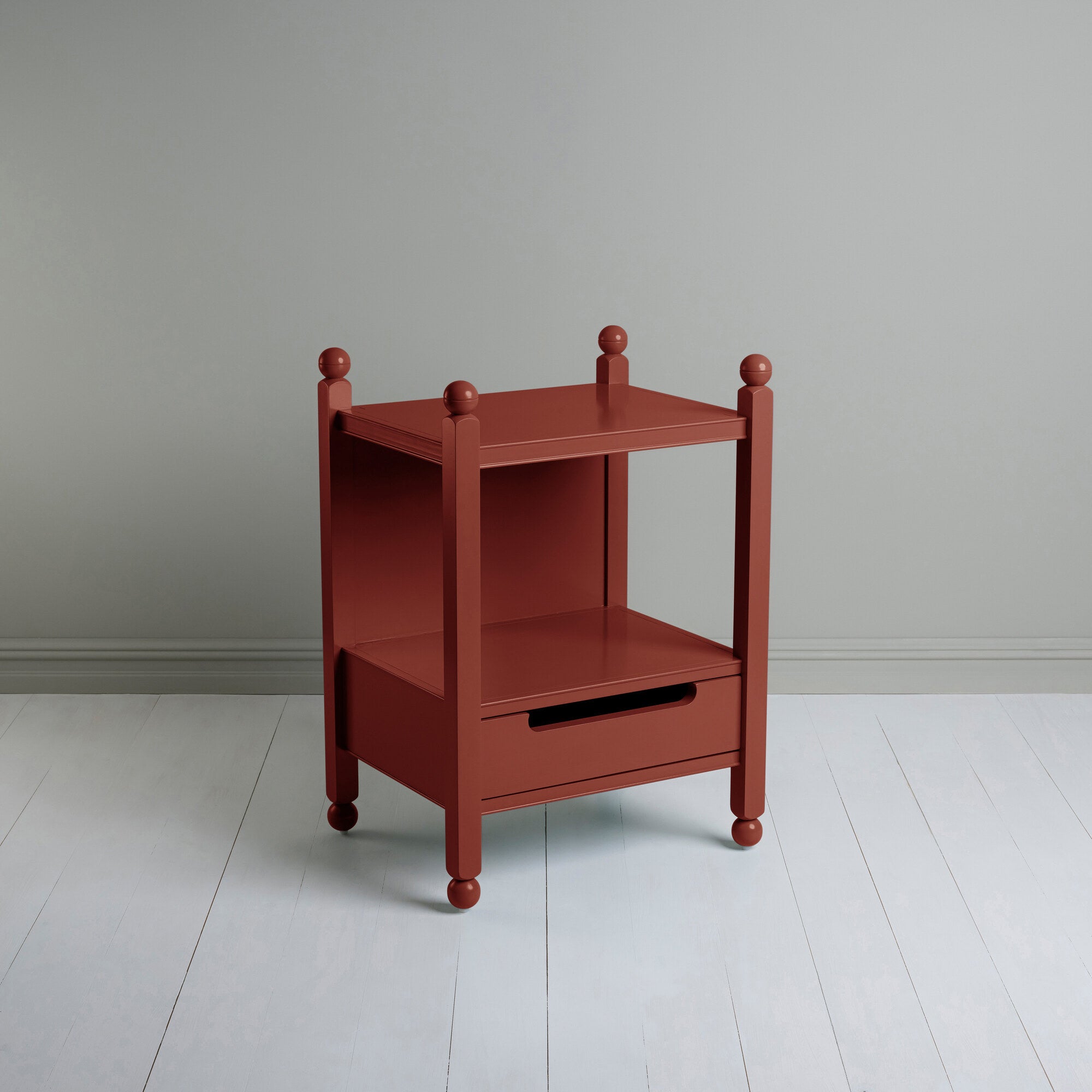  Slumber Bedside Table, Berry Red 