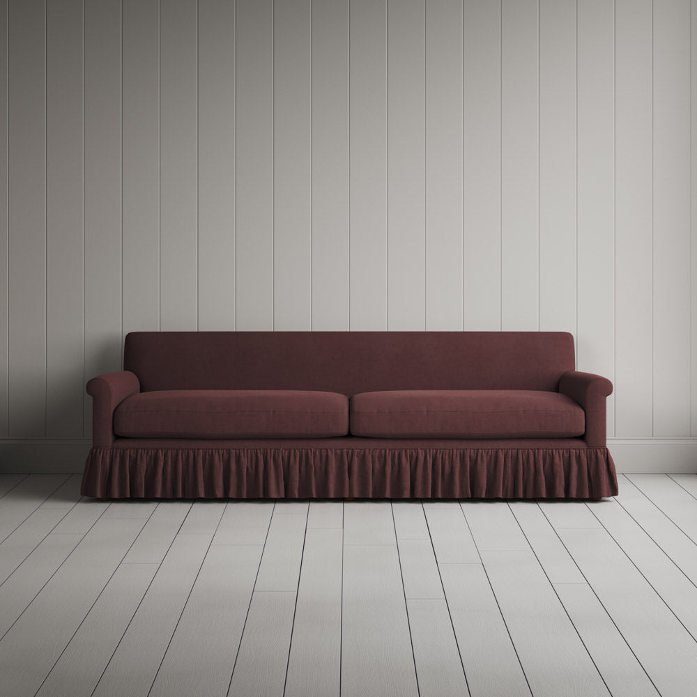 Curtain Call 4 seater sofa in Laidback Linen Damson