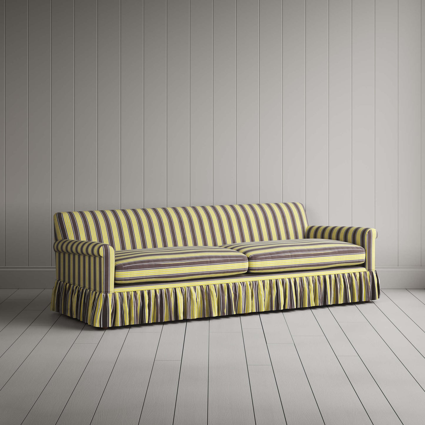 Curtain Call 4 Seater Sofa in Regatta Cotton, Custard