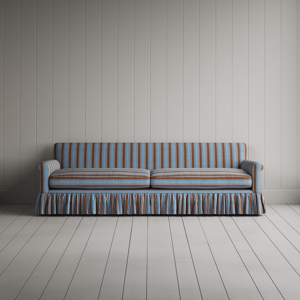  Curtain Call 4 Seater Sofa in Regatta Cotton, Blue 