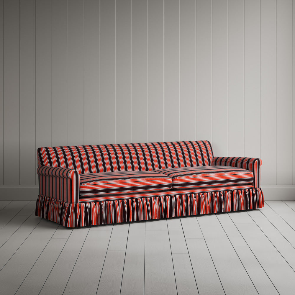  Curtain Call 4 Seater Sofa in Regatta Cotton, Flame 