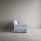 Curtain Call 4 Seater Sofa in Ticking Cotton, Aqua Brown