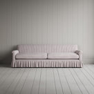 Curtain Call 4 Seater Sofa in Ticking Cotton, Berry