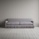 Curtain Call 4 Seater Sofa in Ticking Cotton, Blue Brown