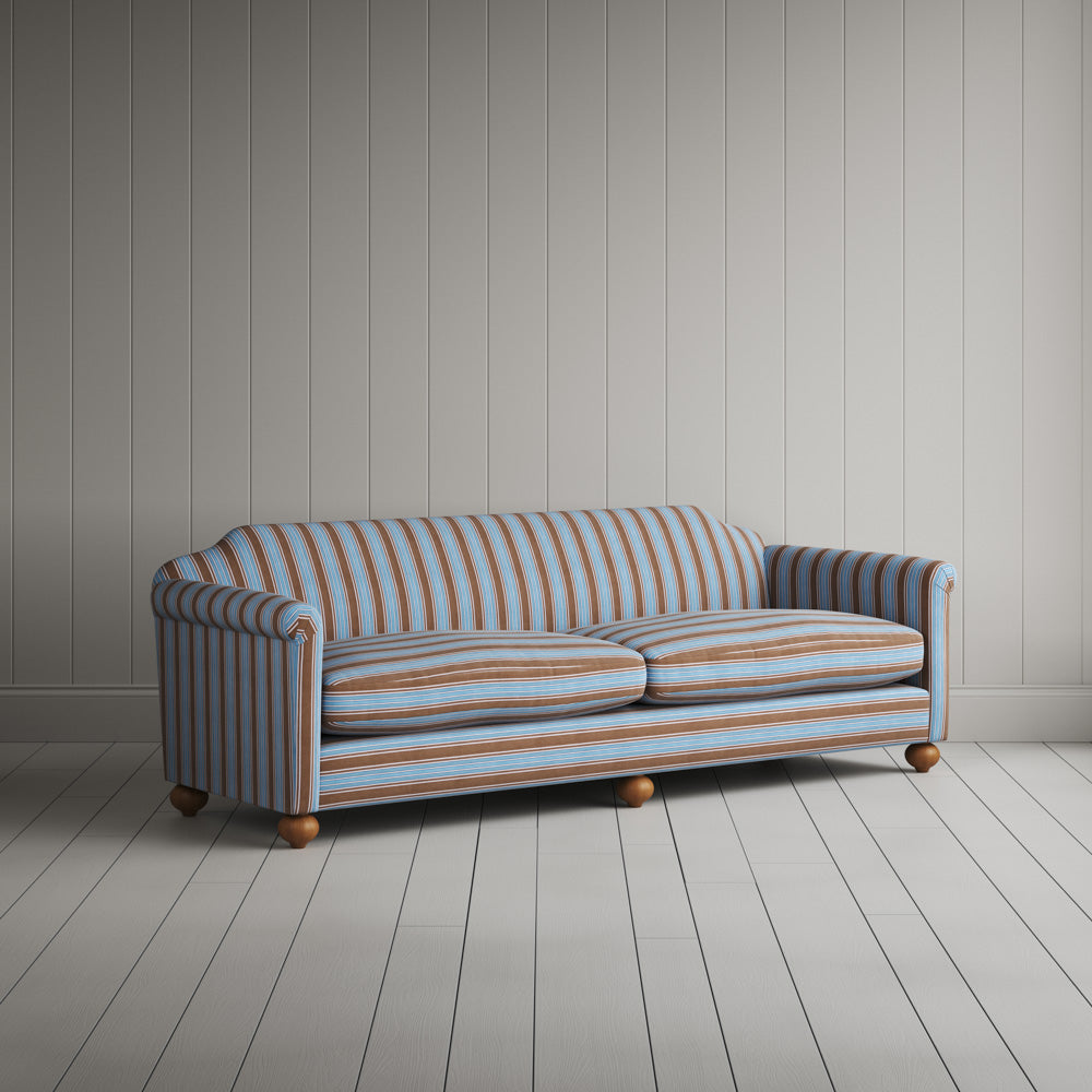  Dolittle 4 Seater Sofa in Regatta Cotton, Blue 