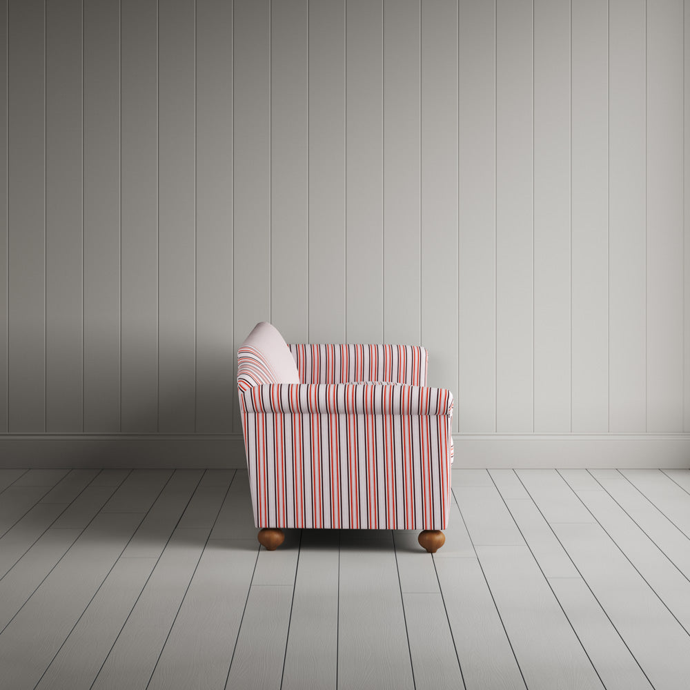  Dolittle 4 Seater Sofa in Slow Lane Cotton Linen, Berry 