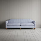 Dolittle 4 Seater Sofa in Ticking Cotton, Aqua Brown