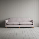 Dolittle 4 Seater Sofa in Ticking Cotton, Berry
