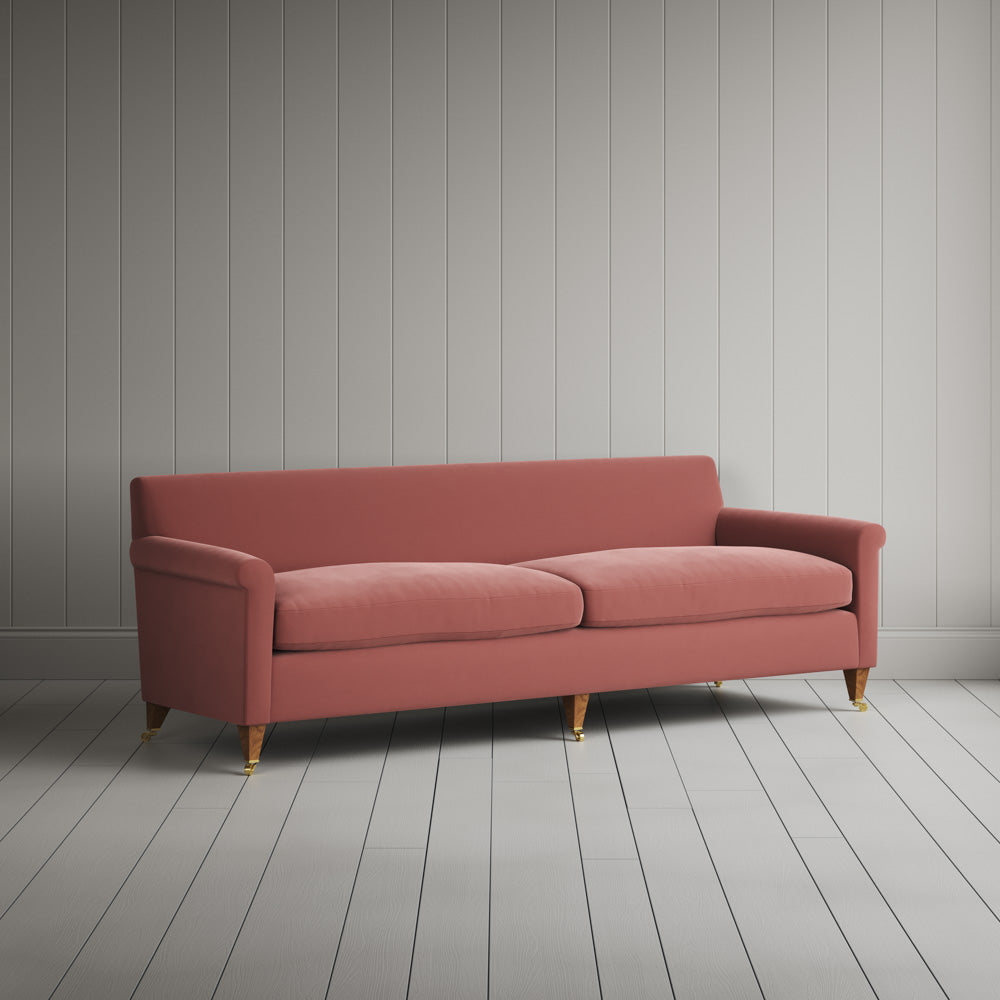  Idler 4 seater sofa in Intelligent Velvet Damson 