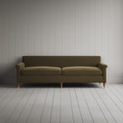 Front view of Idler 4 seater sofa in Intelligent Velvet Sepia