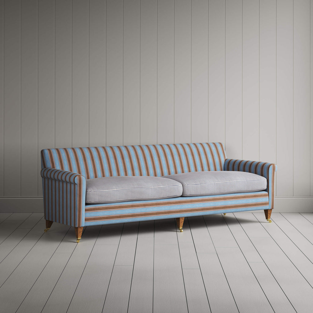  Angled view of the Regatta Blue Idler sofa by NiX 