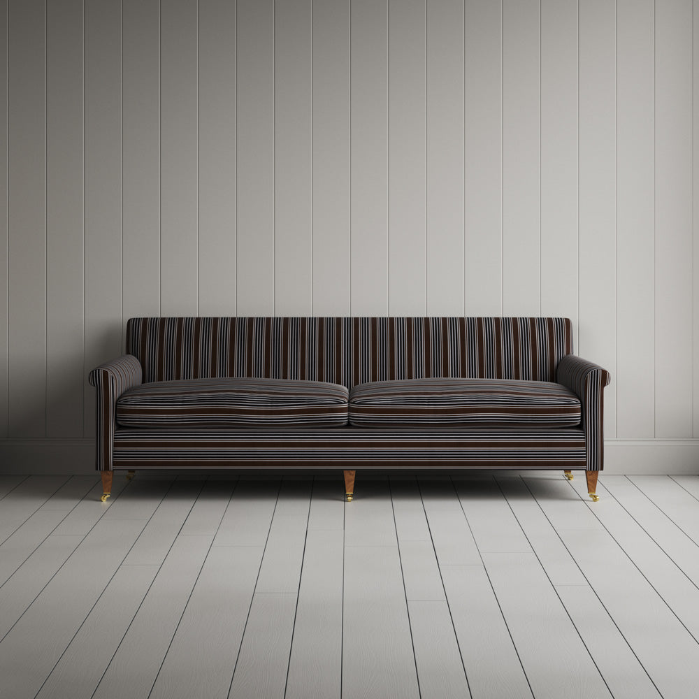 Front view of Idler 4 Seater Sofa in Regatta Cotton, Charcoal
