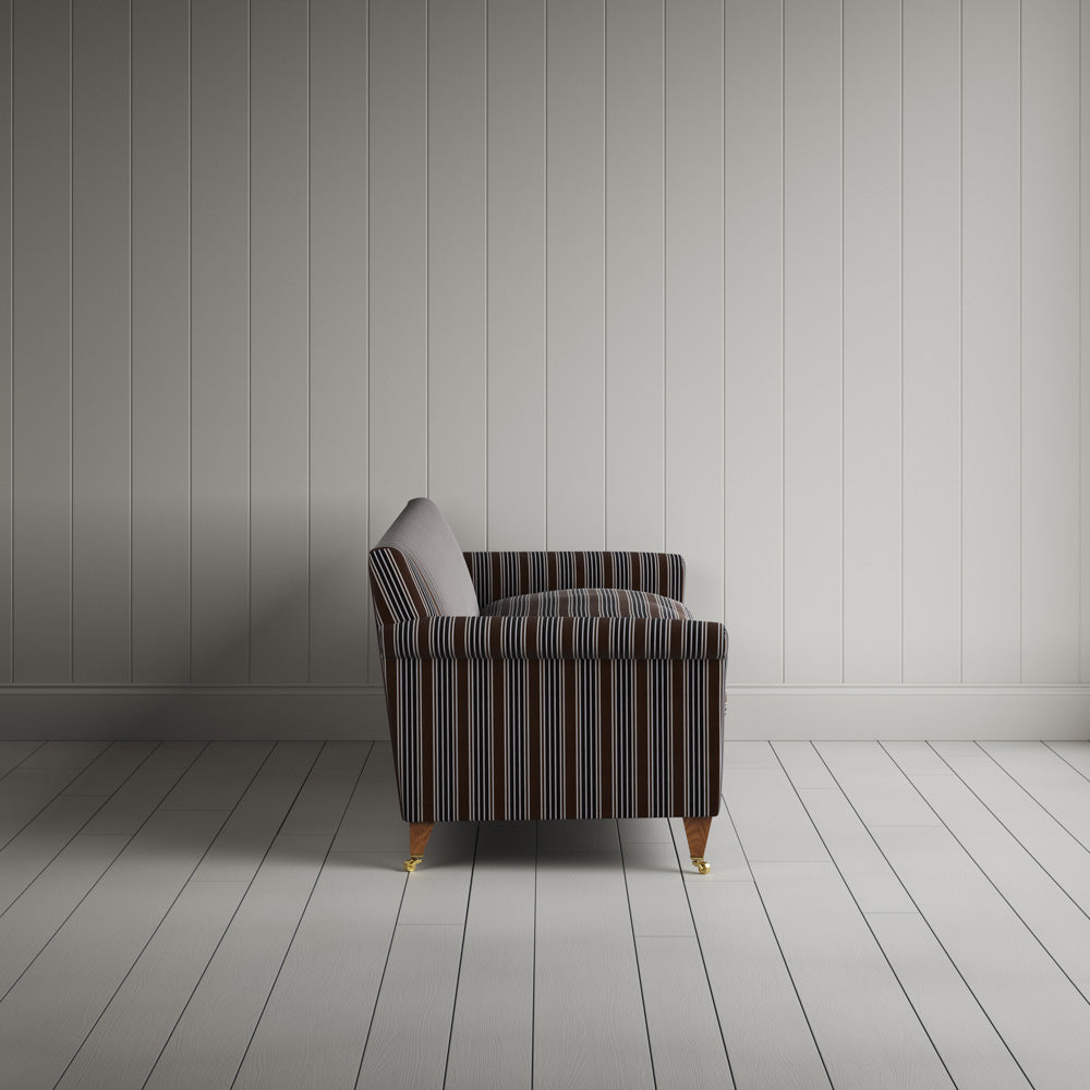 Side profile of Idler 4 Seater Sofa in Regatta Cotton, Charcoal