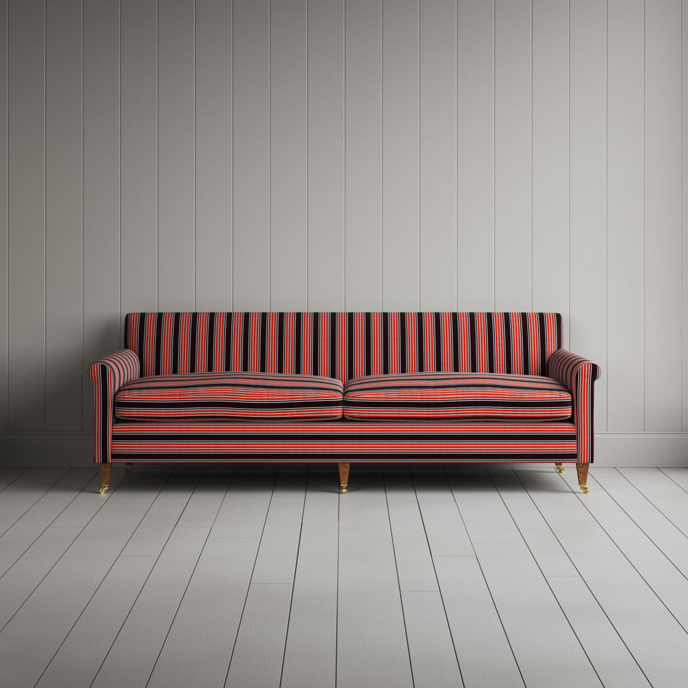  Idler 4 Seater Sofa in Regatta Cotton, Flame 